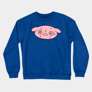 Dizzy Pig Face Crewneck Sweatshirt